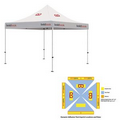10' x 10' White Rigid Pop-Up Tent Kit, Full-Color, Dynamic Adhesion (8 Locations)